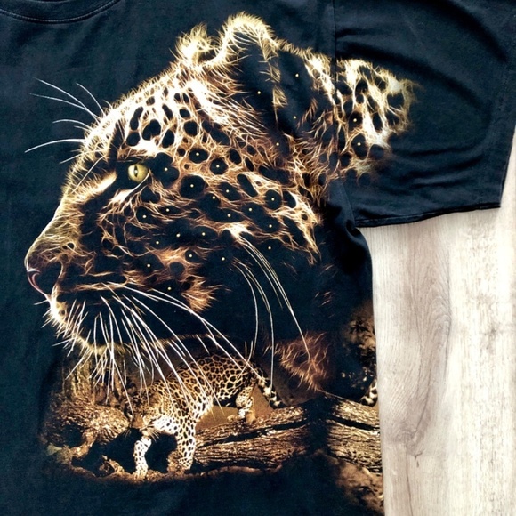 Rock Chang, Y2K, Rhinestone, Mens, Wild Cat, T Shirt, Double Sided Print, XXL - Picture 7 of 16